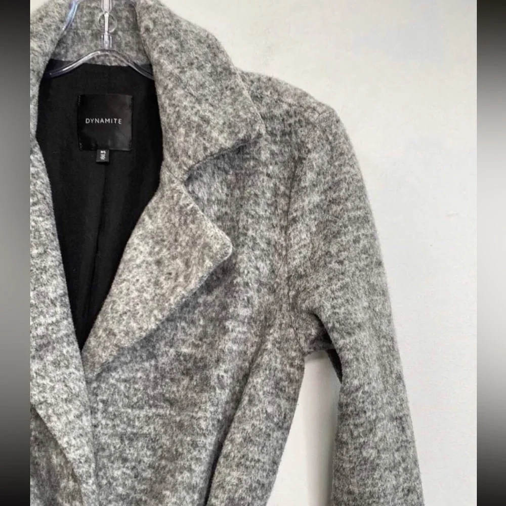 Dynamite Belted Lapel Jacket Coat With Pockets - Small - Picture 4 of 6